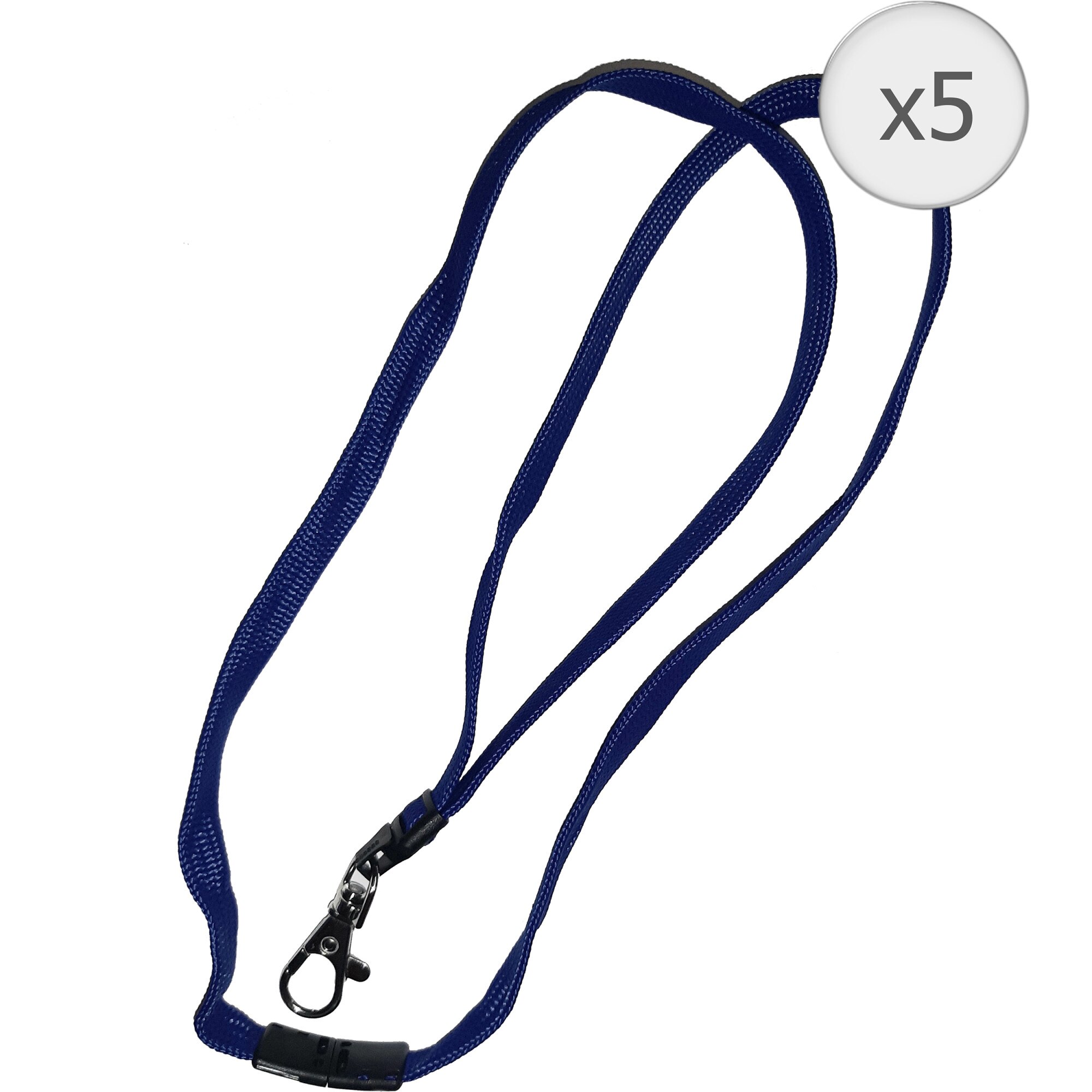 Set 5buc Banda textila pentru ecuson 3mm, Albastru